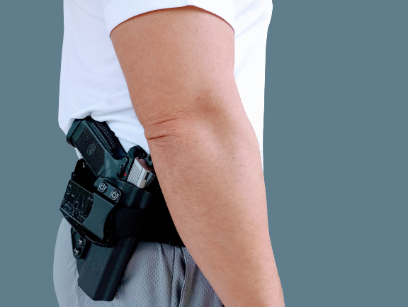 Concealed carry in any position better than a belly band.