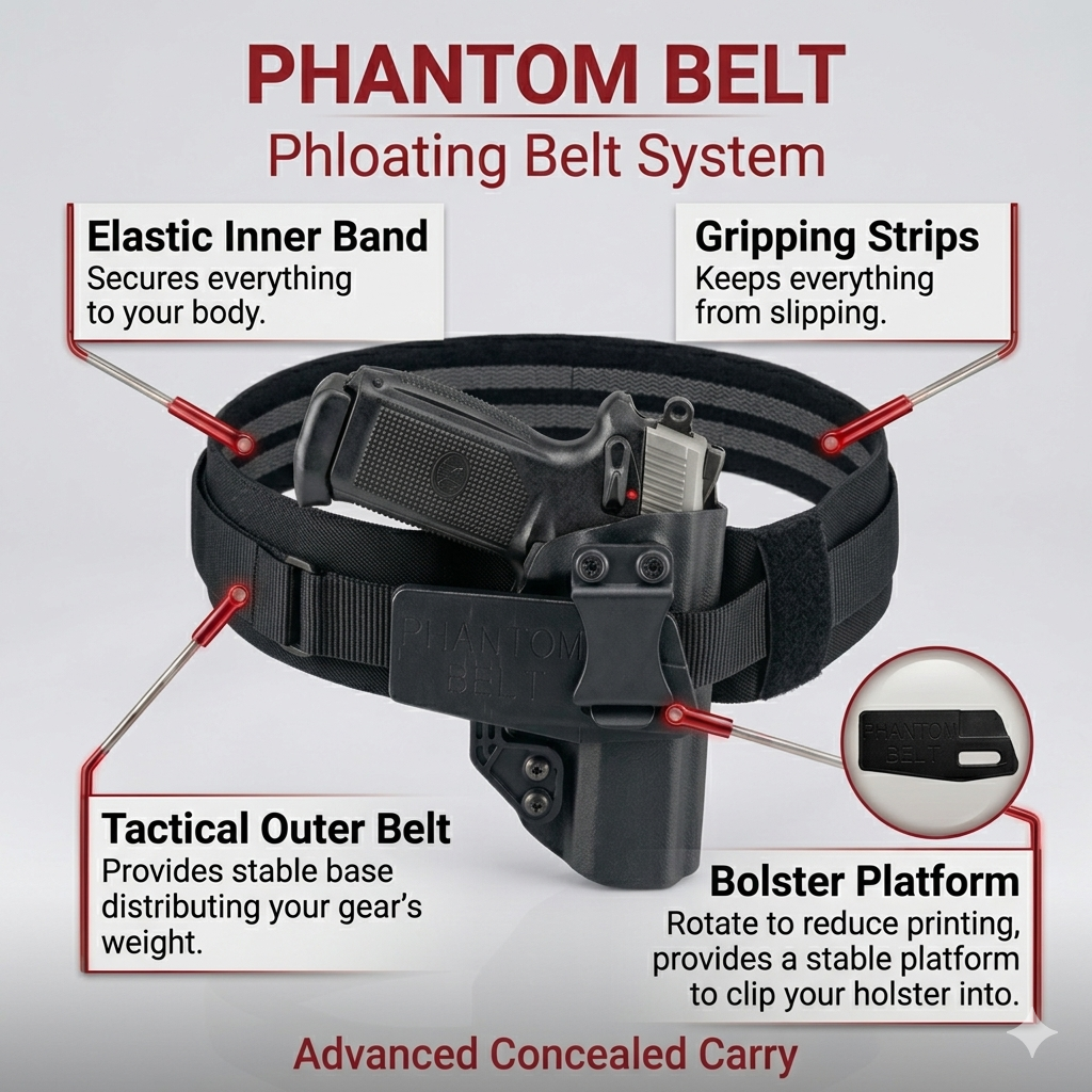 Phantom Belt- Concealed & Open Carry System