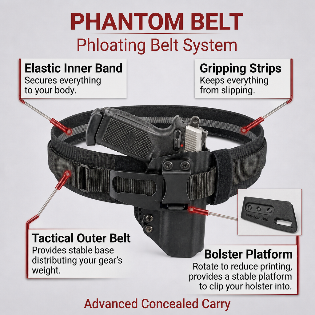 Phantom Belt- Concealed & Open Carry System
